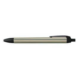 Groen Geel Strepen Patroon Zwarte Inkt Pen