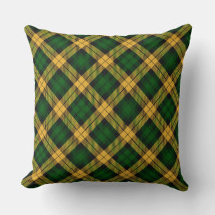 Groen geel Tartan Plaid Argyle patroon Kussen