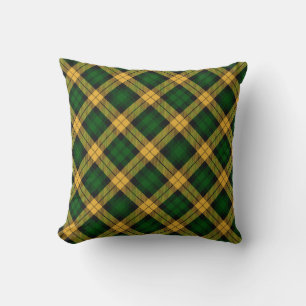 Groen geel Tartan Plaid Argyle patroon Kussen