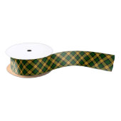 Groen geel Tartan Plaid Argyle patroon Satijnen Lint (Spoel)
