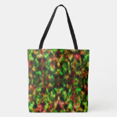 Groen, geel tot rood met veren. tote bag (Voorkant)