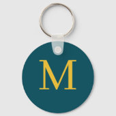 Groen Geel trending monogram Sleutelhanger (Voorkant)