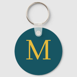 Groen Geel trending monogram Sleutelhanger