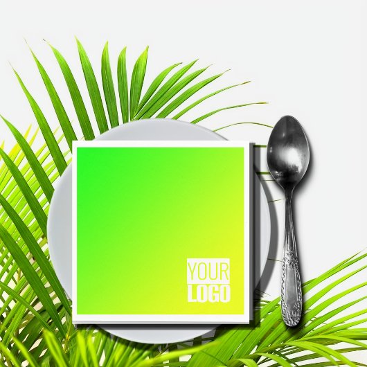 groen geel verloop toevoegen logo servet