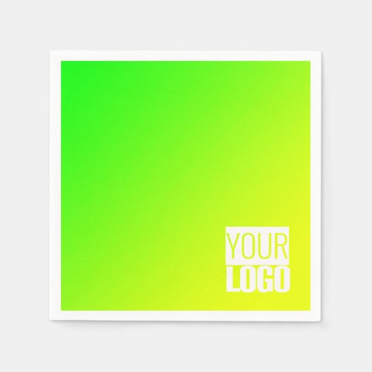 groen geel verloop toevoegen logo servet (Voorkant)