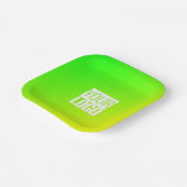 Groen geel verloop - uw logo papieren bordje (Gebogen)