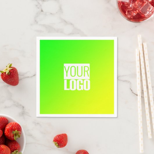 Groen geel verloop - uw logo servet (Insitu)