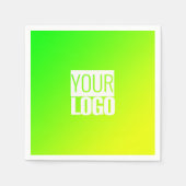 Groen geel verloop - uw logo servet (Voorkant)