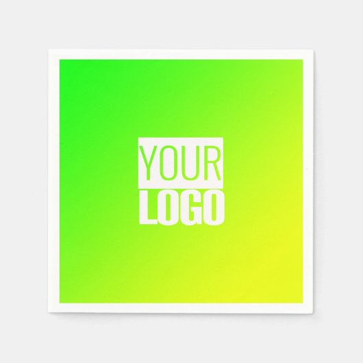 Groen geel verloop - uw logo servet (Voorkant)