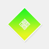 Groen geel verloop - uw logo servet (Hoek)