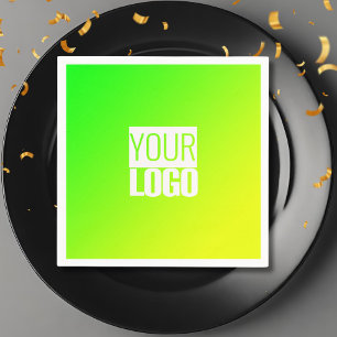 Groen geel verloop - uw logo servet