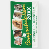 Groen Geel Wit 2025 Afstudeerfeest Spandoek (Verticaal)