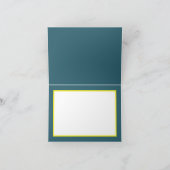 Groen Geel  Wit Bloemboeket Dank u Kaart (Binnen)