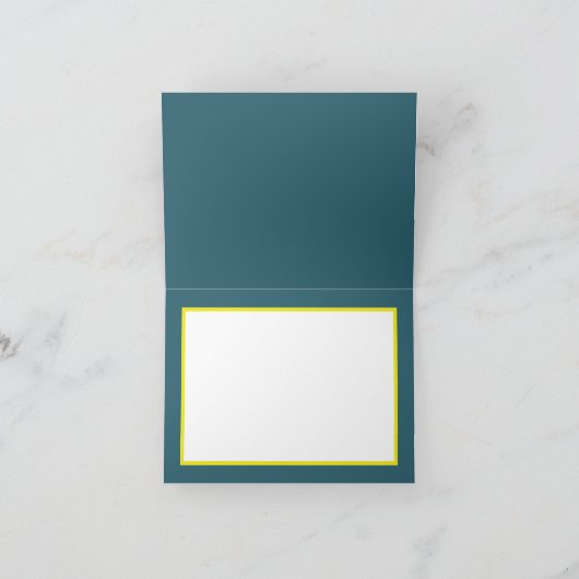 Groen Geel  Wit Bloemboeket Dank u Kaart (Binnen)