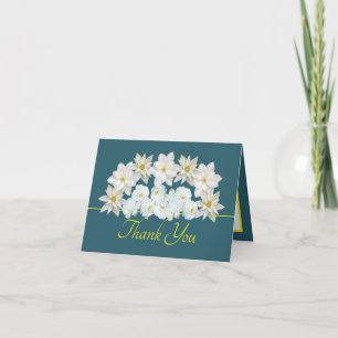 Groen Geel  Wit Bloemboeket Dank u Kaart