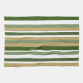 Groen Geel Wit Strepen Theedoek (Horizontaal)