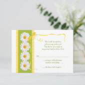 Groen Geel Witte Madeliefjes Kleine Trouw Antwoord (Staand voorkant)