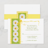 Groen Geel Witte Madeliefjes Kleine Trouw Antwoord (Voorkant / Achterkant)