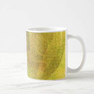 Groen geel zwart natuur abstract schilderij koffiemok