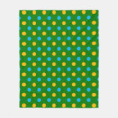 Groen Geel Zwart Stippen Design Fleece Deken (Voorkant)