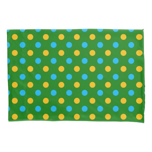 Groen Geel Zwart Stippen Design  Kussensloop (Voorkant)