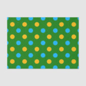 Groen Geel Zwart Stippen Design Tissuepapier (Voorkant)