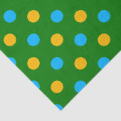 Groen Geel Zwart Stippen Design Tissuepapier (Detail)