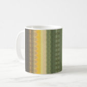 Groen geelbruine mok (Voorkant links)
