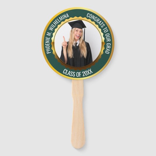 Groen gefeliciteerd met onze Afstudeerder fotoklas Handwaaier (Voorkant)