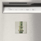 Groen geglazuurd model van een toren magneet (Insitu (Vaatwasser))