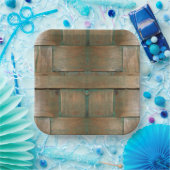 Groen geglazuurd papieren bordje (Feest)