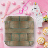 Groen geglazuurd papieren bordje (Feest)