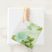 Groen geïllustreerd Natuur Baby shower Bedankjes Labels (In situ)