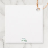 Groen geïllustreerd Natuur Baby shower Bedankjes Labels (Achterkant)