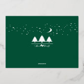 Groen gejuich voor een nieuwjaarsfamiliefoto folie feestdagenkaart (Achterkant)