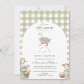 Groen Gekke Gans Baby shower Kaart (Voorkant)