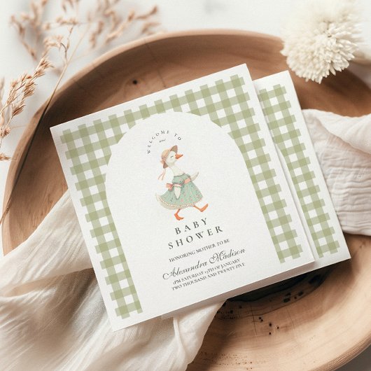  Groen Gekke Gans Baby shower Servet