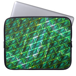 Groen gekleurd, raster- of leuningbakeffect laptop sleeve