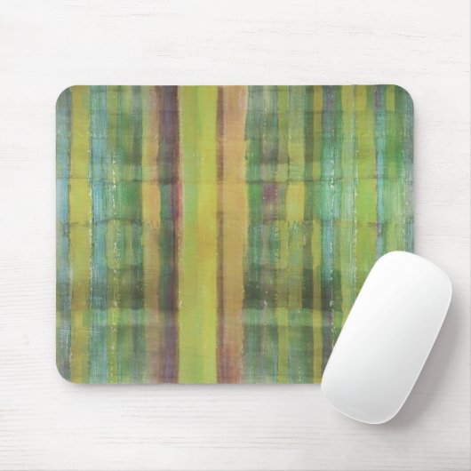 Groen gekleurde Abstracte moderne kunst Mousepad Muismat (Met muis)