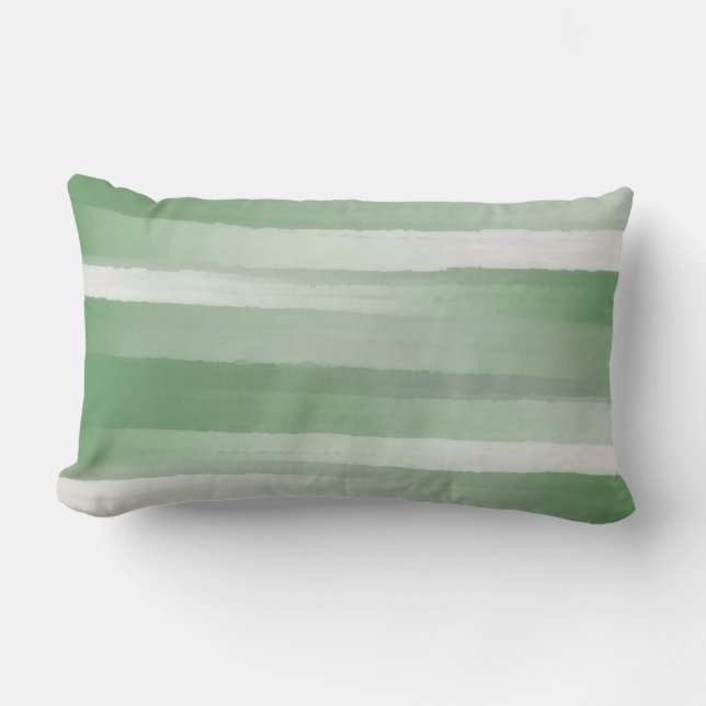 Groen gekleurde 'look' Stripes- Kussen (Voorkant)
