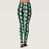 Groen gekleurde paddestoel helemaal aangepaste mod leggings (Achterkant)