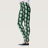 Groen gekleurde paddestoel helemaal aangepaste mod leggings (Links)