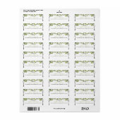 Groen geknoopt liefde bomen zomer bruiloft adres etiket (Full Sheet)