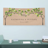 Groen geknoopte liefdesbomen op Kraft Zomer Bruilo Spandoek (Beurs)