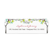 Groen geknoopte Love Trees Spring Wedding Address Etiket (Voorkant)
