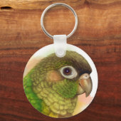 Groen-gekookt, realistisch schilderij sleutelhanger (Voorkant)