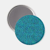 Groen gekrabbeld lijnpatroon magneet (Voorkant / Achterkant)