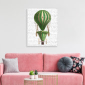 Groen gelaagde hot-luchtballon canvas afdruk (Insitu (Woonkamer))