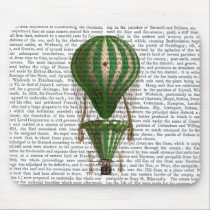 Groen gelaagde hot-luchtballon muismat