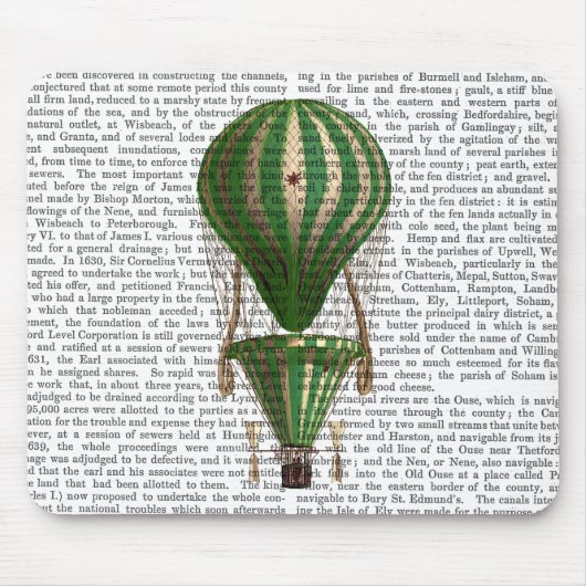 Groen gelaagde hot-luchtballon muismat (Voorkant)